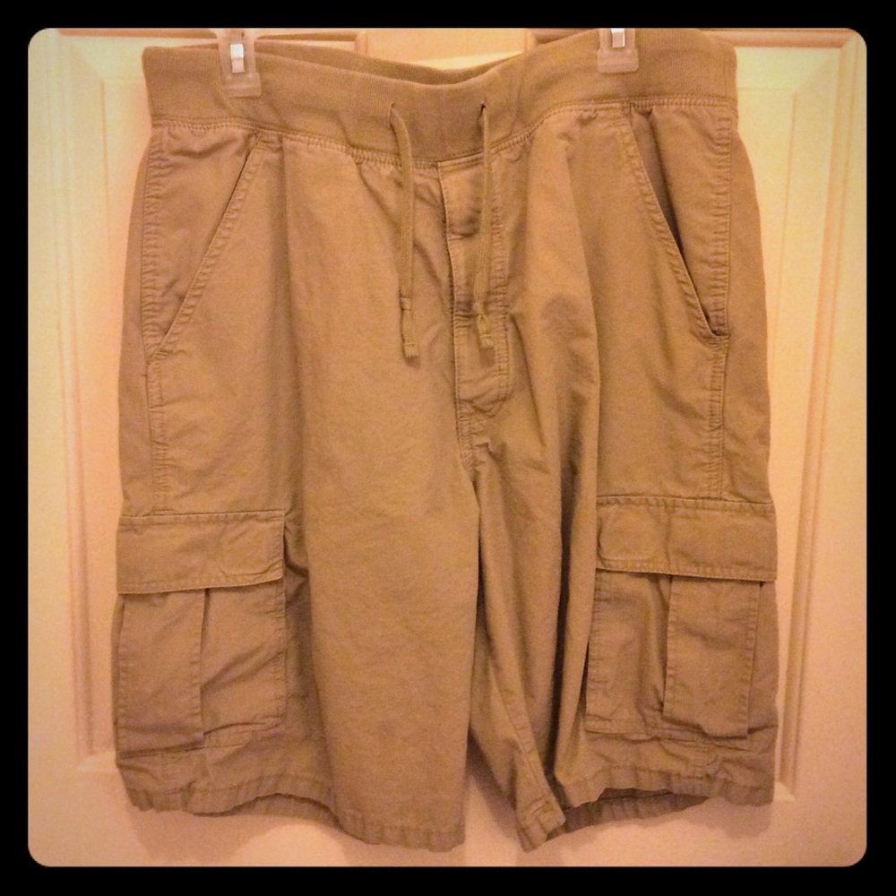 WRG Jeans men khaki 34” stretch waist cargo shorts